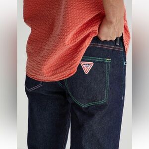 GUESS ORIGINALS X FriendsWithYou Jeans Slim Straight RAINBOW STITCHING